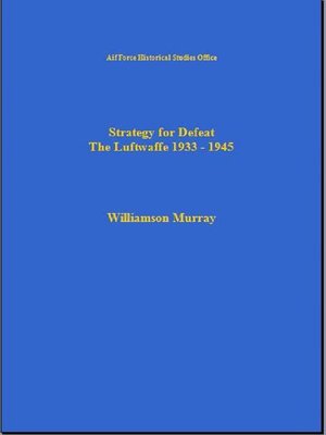 cover image of Strategy for the Defeat of the Luftwaffe